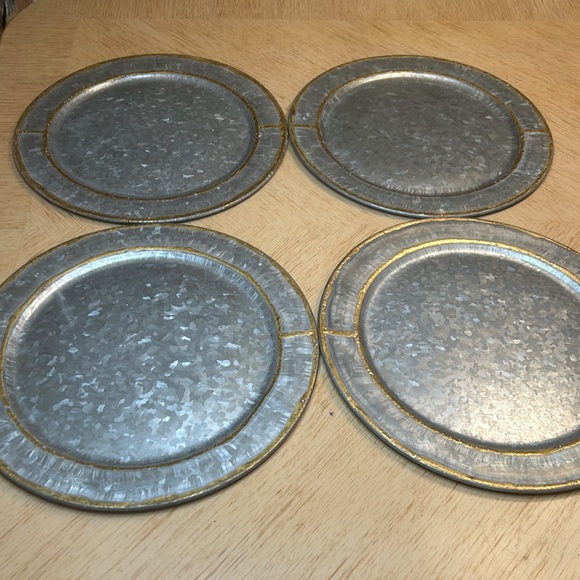 Hearth & Hand with Magnolia - Galvanized Charger with Gold Welding (4) - Picture 6 of 8